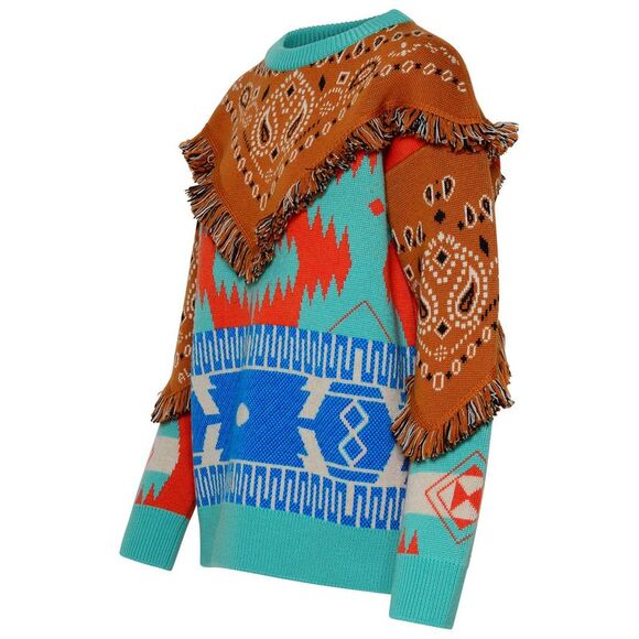 Alanui Icon Bandana Multicolor Wool Sweater Women - Picture 2 of 3